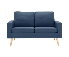 Dvivietė sofa, mėlynos spalvos, audinys
