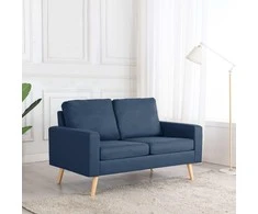 Dvivietė sofa, mėlynos spalvos, audinys