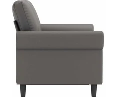 Dvivietė sofa, pilkos spalvos, 120cm, dirbtinė oda