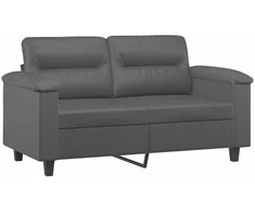 Dvivietė sofa, pilkos spalvos, 120cm, dirbtinė oda