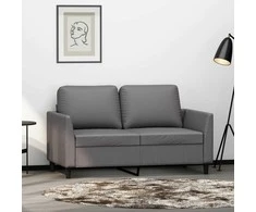 Dvivietė sofa, pilkos spalvos, 120cm, dirbtinė oda