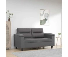 Dvivietė sofa, pilkos spalvos, 120cm, dirbtinė oda