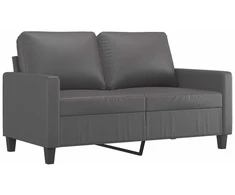 Dvivietė sofa, pilkos spalvos, 120cm, dirbtinė oda