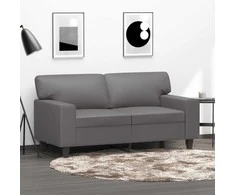 Dvivietė sofa, pilkos spalvos, 120cm, dirbtinė oda