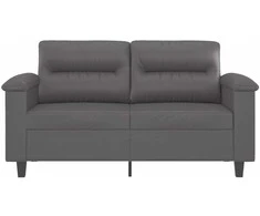 Dvivietė sofa, pilkos spalvos, 120cm, dirbtinė oda