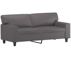 Dvivietė sofa, pilkos spalvos, 140cm, dirbtinė oda
