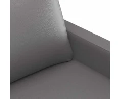 Dvivietė sofa, pilkos spalvos, 140cm, dirbtinė oda