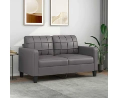 Dvivietė sofa, pilkos spalvos, 140cm, dirbtinė oda