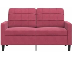 Dvivietė sofa, raudonojo vyno spalvos, 120cm, aksomas