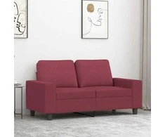 Dvivietė sofa, raudonojo vyno spalvos, 120cm, audinys
