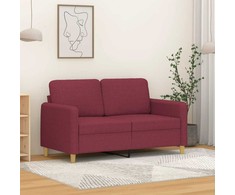 Dvivietė sofa, raudonojo vyno spalvos, 120cm, audinys