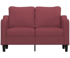 Dvivietė sofa, raudonojo vyno spalvos, 120cm, audinys