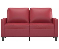 Dvivietė sofa, raudonojo vyno spalvos, 120cm, dirbtinė oda