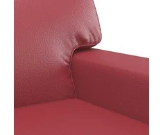 Dvivietė sofa, raudonojo vyno spalvos, 120cm, dirbtinė oda