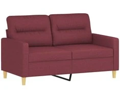 Dvivietė sofa, raudonojo vyno spalvos, 120cm, audinys