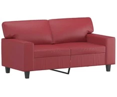 Dvivietė sofa, raudonojo vyno spalvos, 120cm, dirbtinė oda