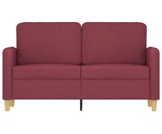 Dvivietė sofa, raudonojo vyno spalvos, 120cm, audinys
