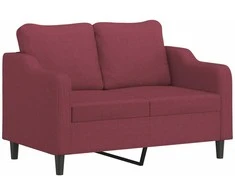 Dvivietė sofa, raudonojo vyno spalvos, 120cm, audinys