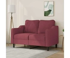 Dvivietė sofa, raudonojo vyno spalvos, 120cm, audinys
