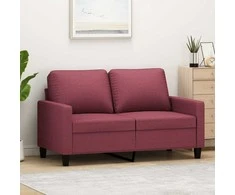 Dvivietė sofa, raudonojo vyno spalvos, 120cm, audinys