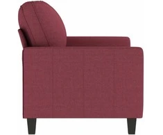 Dvivietė sofa, raudonojo vyno spalvos, 120cm, audinys