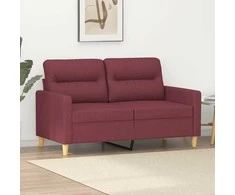 Dvivietė sofa, raudonojo vyno spalvos, 120cm, audinys