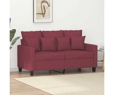 Dvivietė sofa, raudonojo vyno spalvos, 120cm, audinys