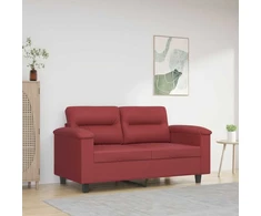 Dvivietė sofa, raudonojo vyno spalvos, 120cm, dirbtinė oda