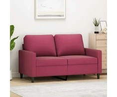 Dvivietė sofa, raudonojo vyno spalvos, 120cm, aksomas