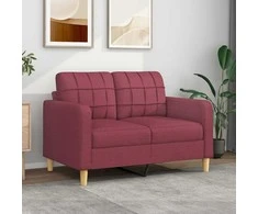 Dvivietė sofa, raudonojo vyno spalvos, 120cm, audinys