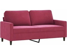 Dvivietė sofa, raudonojo vyno spalvos, 140cm, aksomas