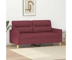 Dvivietė sofa, raudonojo vyno spalvos, 140cm, audinys