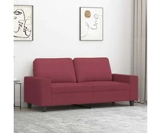 Dvivietė sofa, raudonojo vyno spalvos, 140cm, audinys