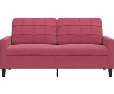 Dvivietė sofa, raudonojo vyno spalvos, 140cm, aksomas