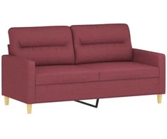 Dvivietė sofa, raudonojo vyno spalvos, 140cm, audinys