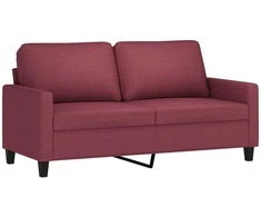 Dvivietė sofa, raudonojo vyno spalvos, 140cm, audinys