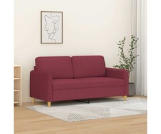 Dvivietė sofa, raudonojo vyno spalvos, 140cm, audinys