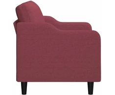 Dvivietė sofa, raudonojo vyno spalvos, 140cm, audinys