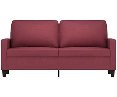 Dvivietė sofa, raudonojo vyno spalvos, 140cm, audinys