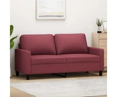 Dvivietė sofa, raudonojo vyno spalvos, 140cm, audinys