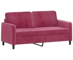 Dvivietė sofa, raudonojo vyno spalvos, 140cm, aksomas
