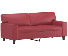 Dvivietė sofa, raudonojo vyno spalvos, 140cm, dirbtinė oda