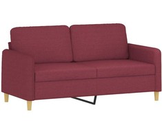 Dvivietė sofa, raudonojo vyno spalvos, 140cm, audinys