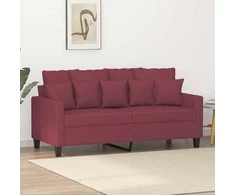 Dvivietė sofa, raudonojo vyno spalvos, 140cm, audinys