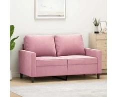 Dvivietė sofa, rožinės spalvos, 120cm, aksomas