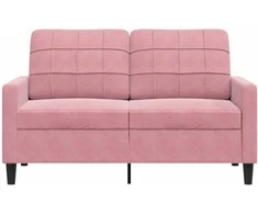 Dvivietė sofa, rožinės spalvos, 120cm, aksomas