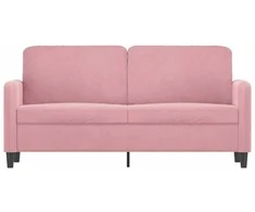 Dvivietė sofa, rožinės spalvos, 140cm, aksomas