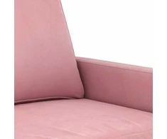 Dvivietė sofa, rožinės spalvos, 140cm, aksomas
