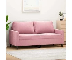 Dvivietė sofa, rožinės spalvos, 140cm, aksomas