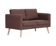 Dvivietė sofa, ruda, audinys